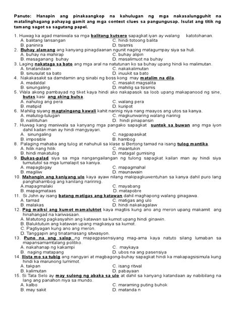 5 halimbawa ng pahayag|Matalinghagang Pahayag Halimbawa At .